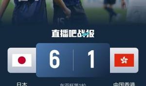 进球盛宴但票房低迷！东亚杯日本6-1中国香港的比赛仅687人观战